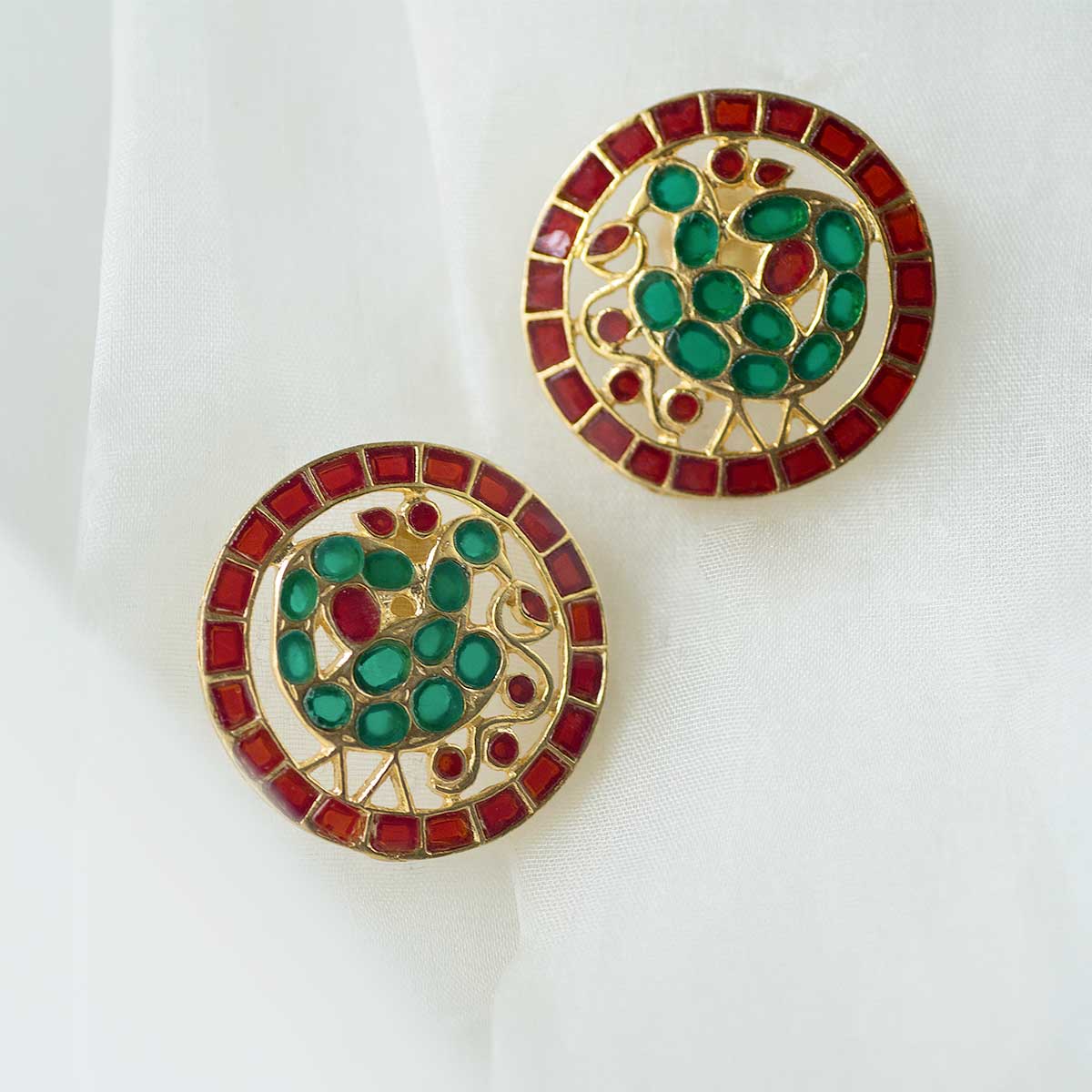 Roja Peacock Studs
