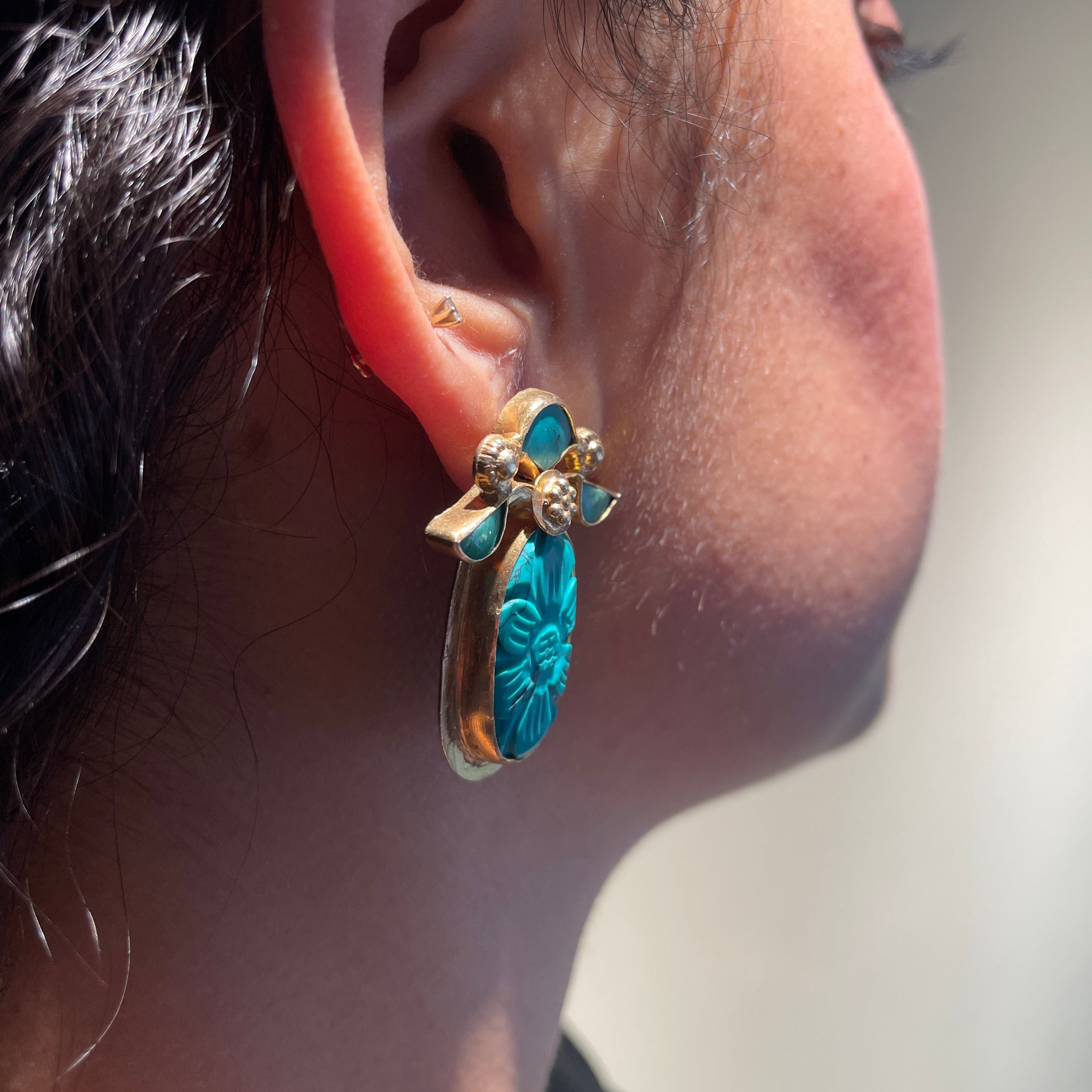 Moonflower Studs - Turquoise
