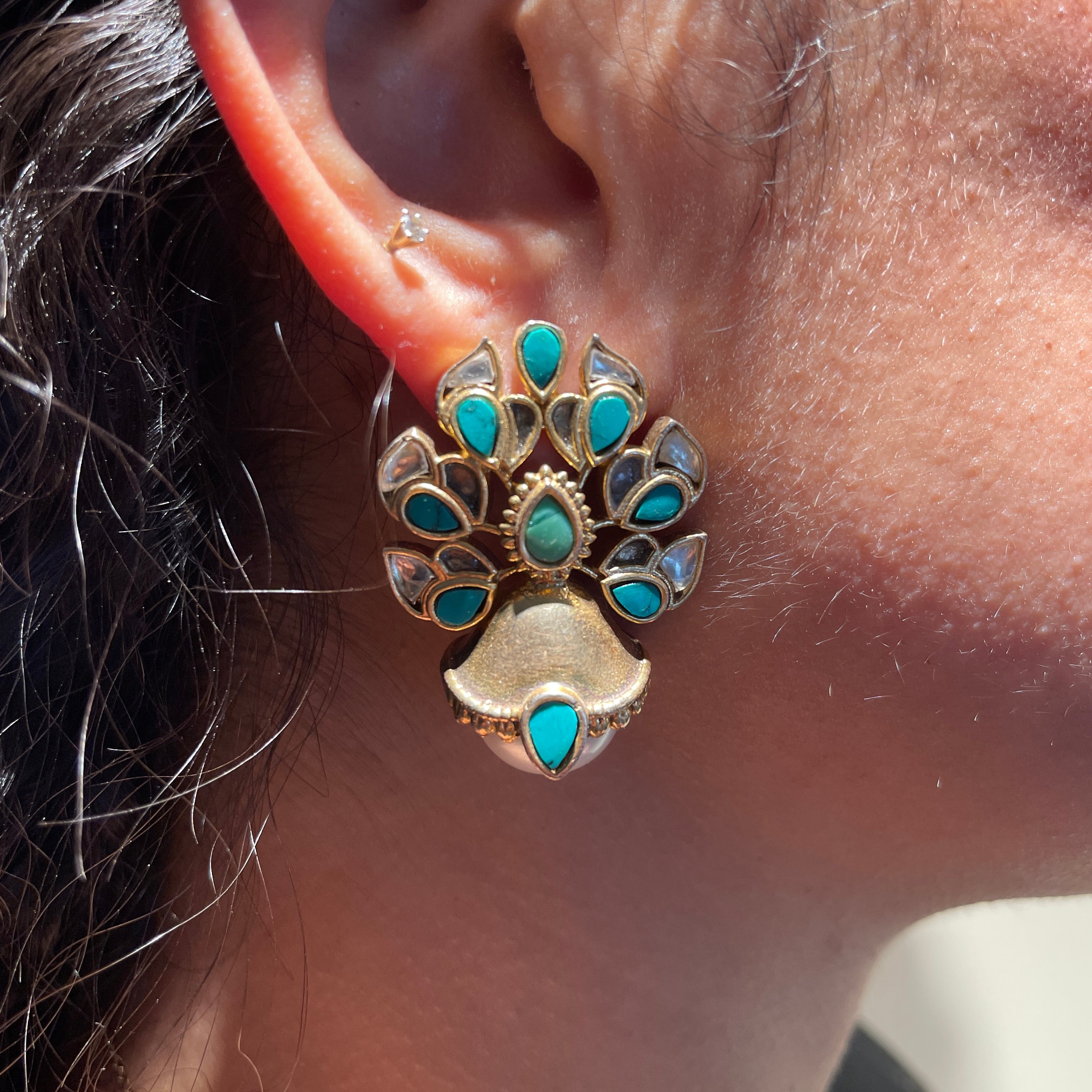 Canopy Bell Earrings - Turquoise