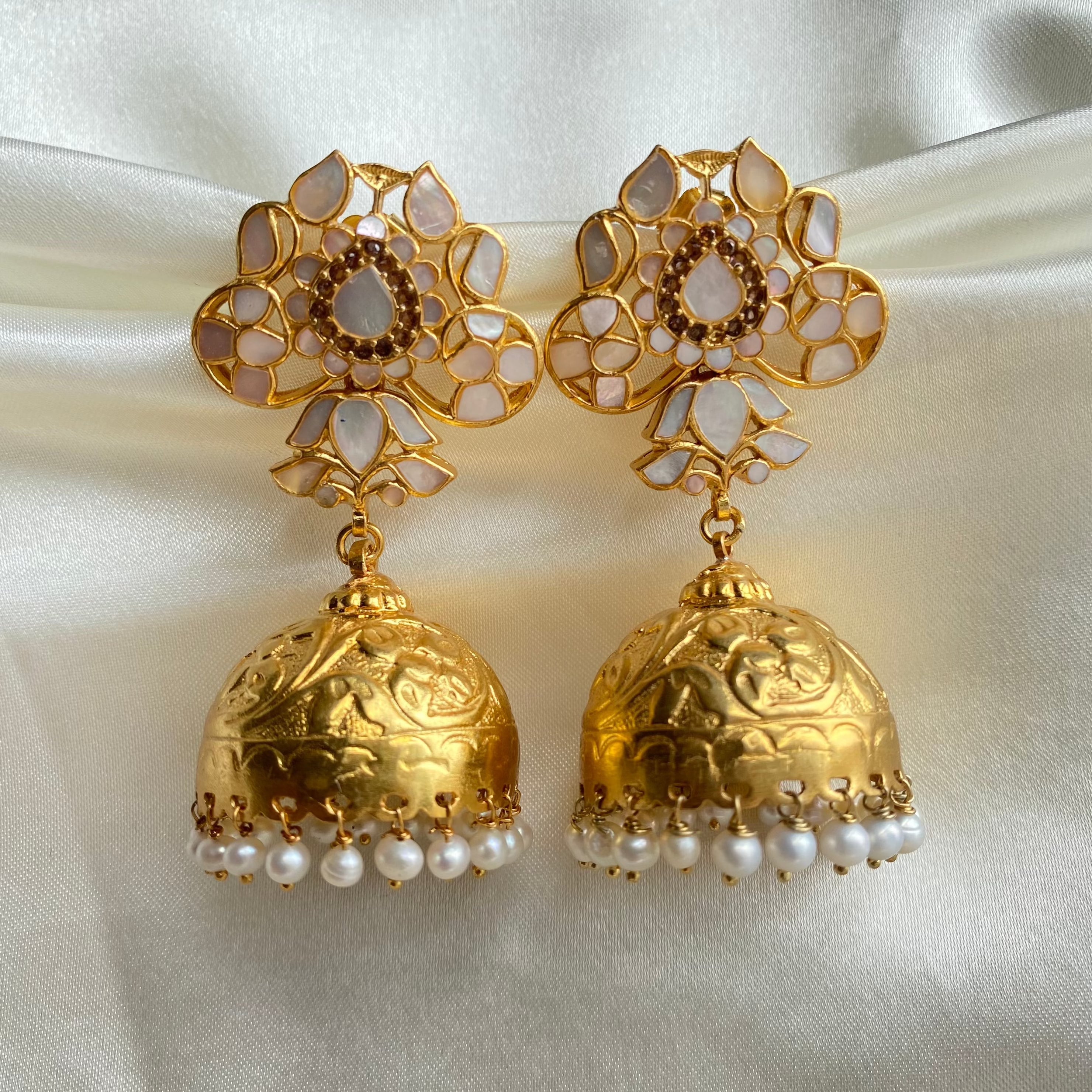 Garnet Serenade Jhumkas