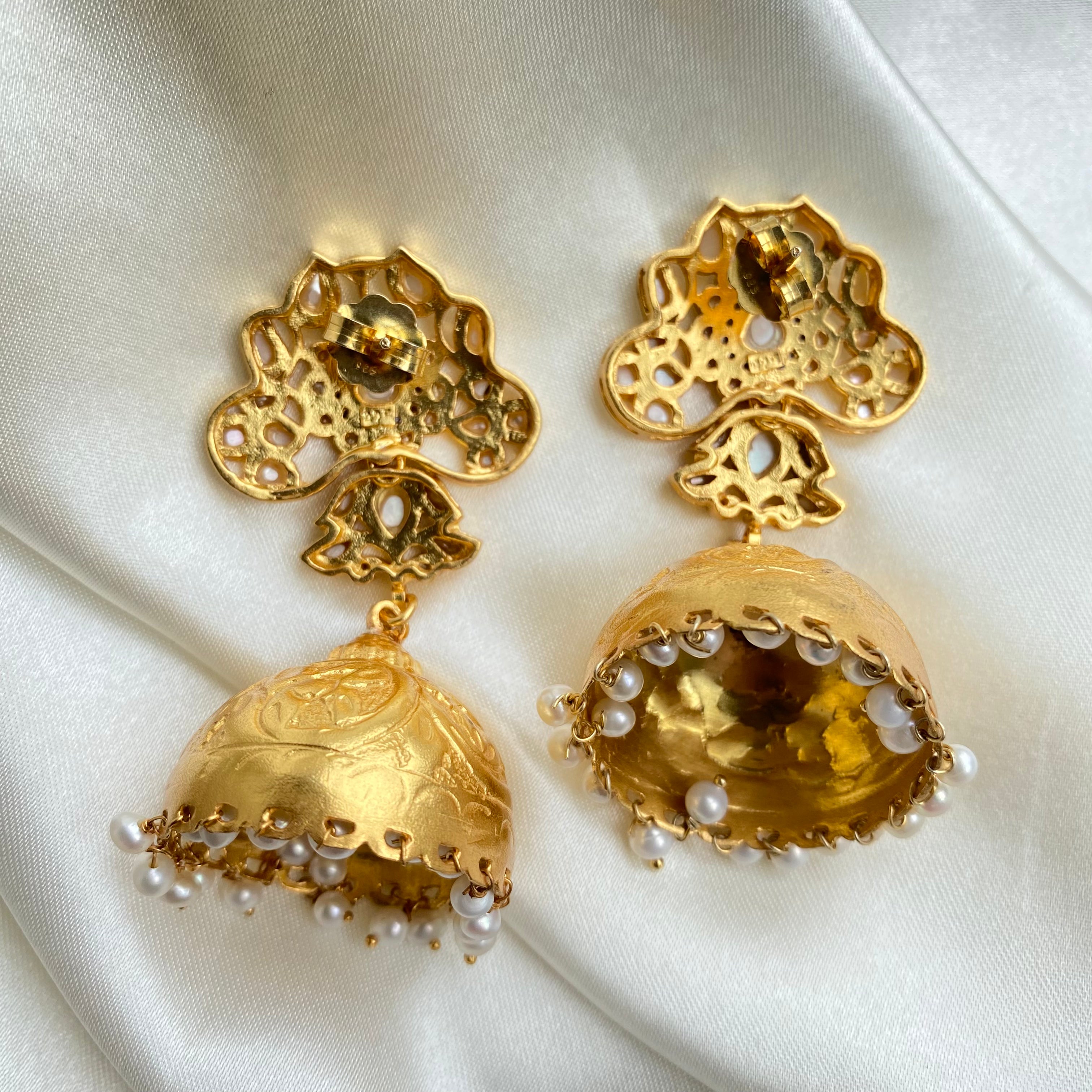 Garnet Serenade Jhumkas