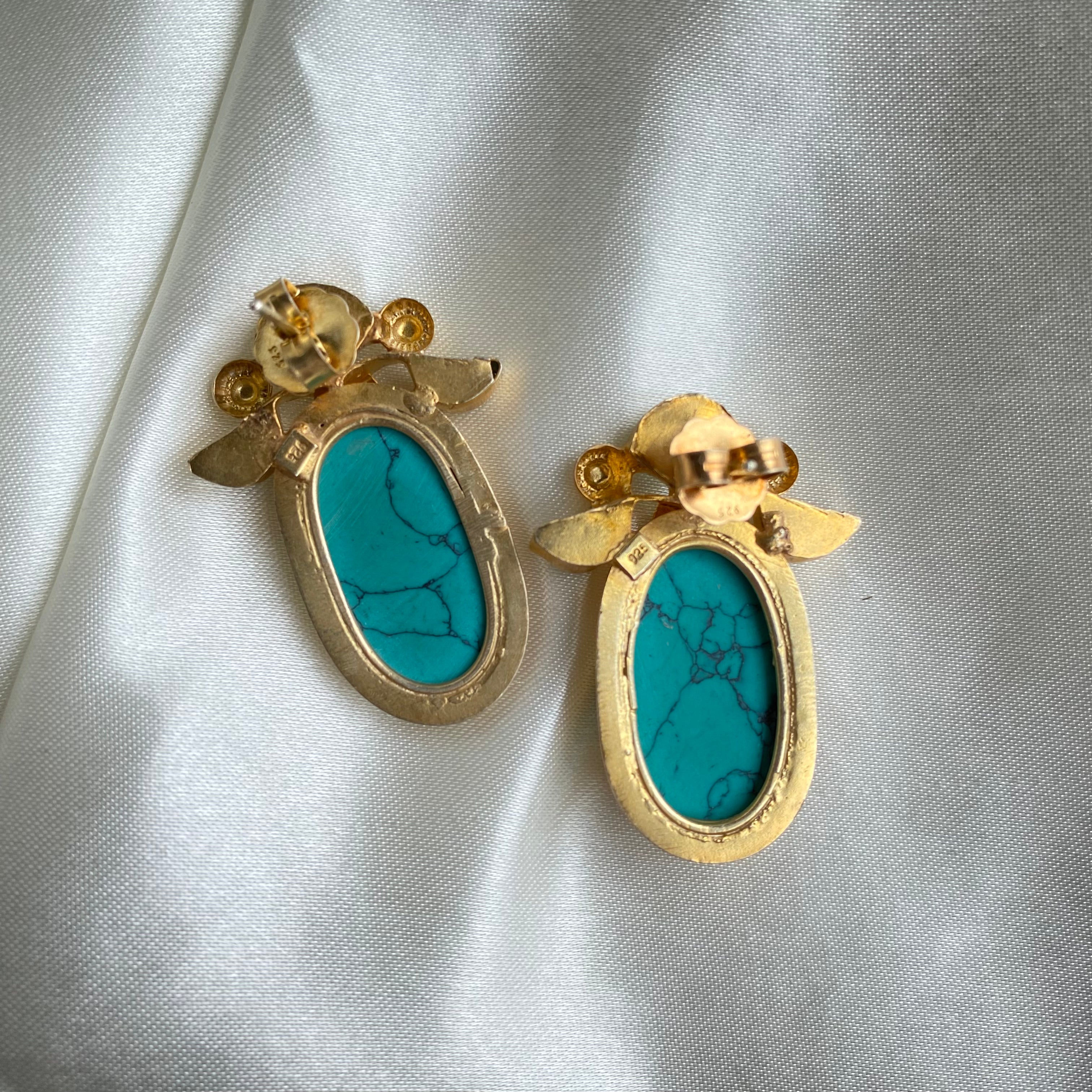 Moonflower Studs - Turquoise