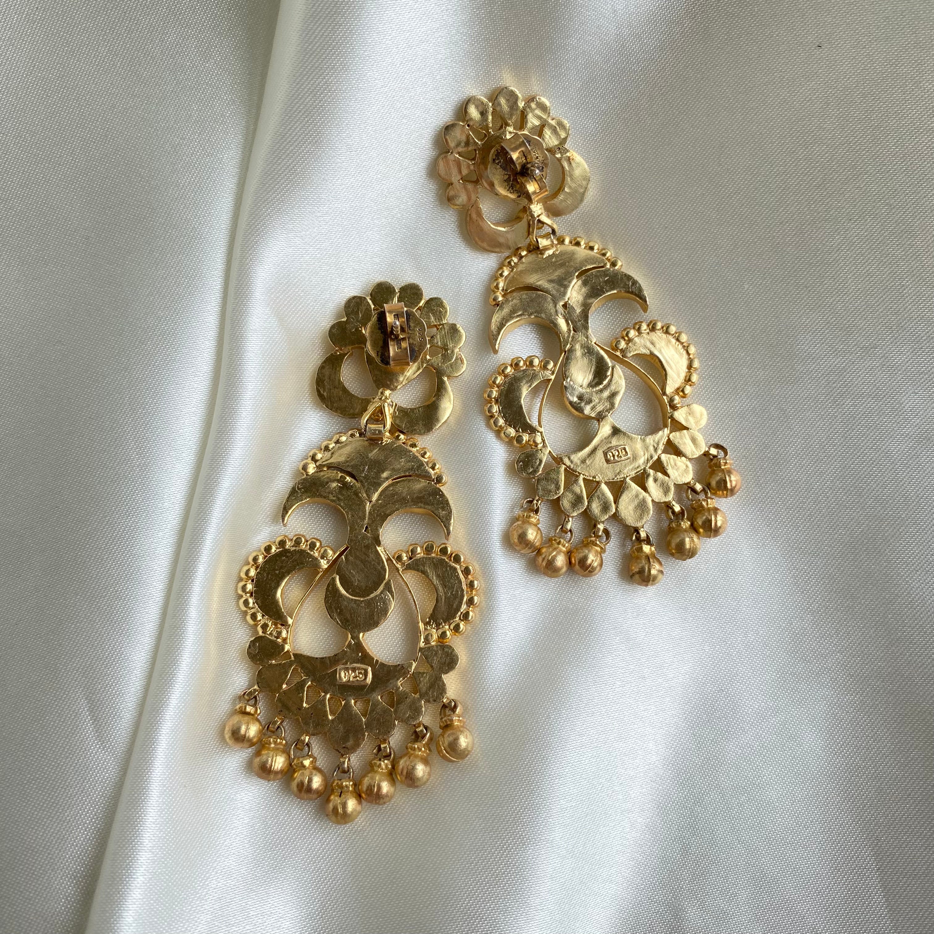 Twilight Crescent Earrings - Turquoise