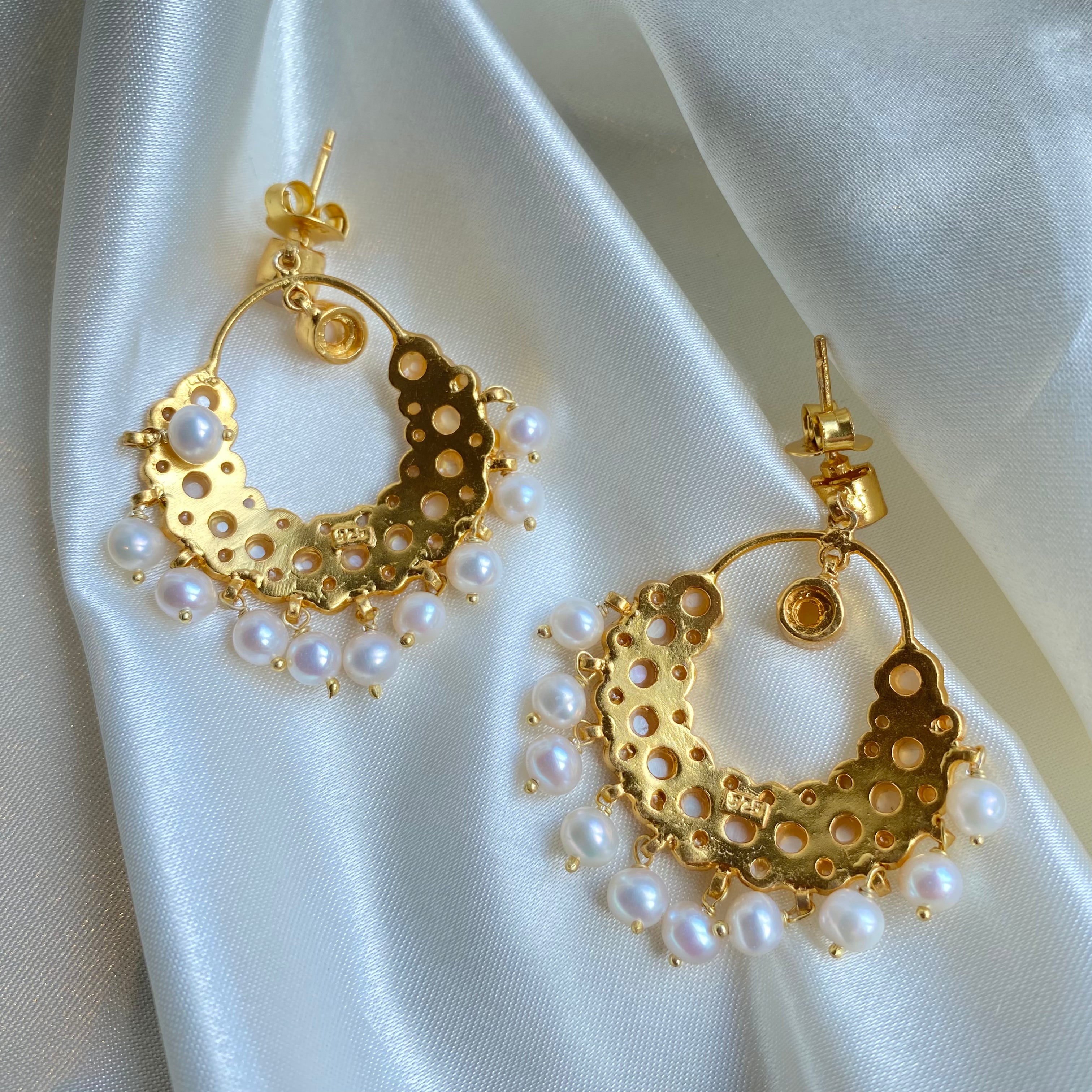 Minimal Balis - Mother of pearl with Pearl drops