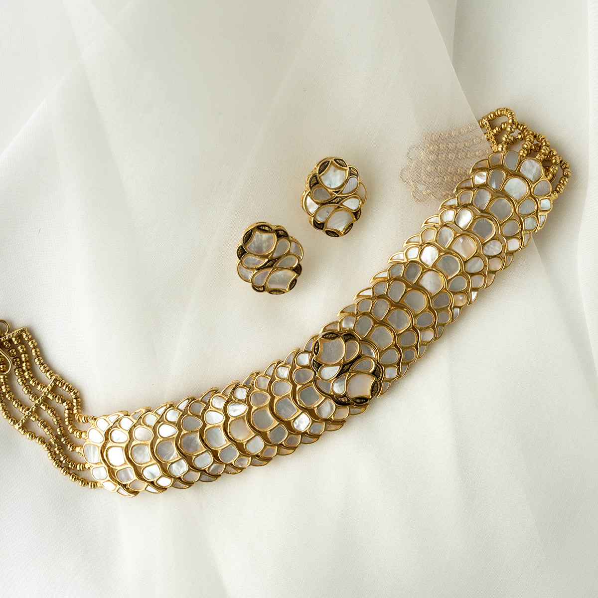 Signature mother of pearl choker