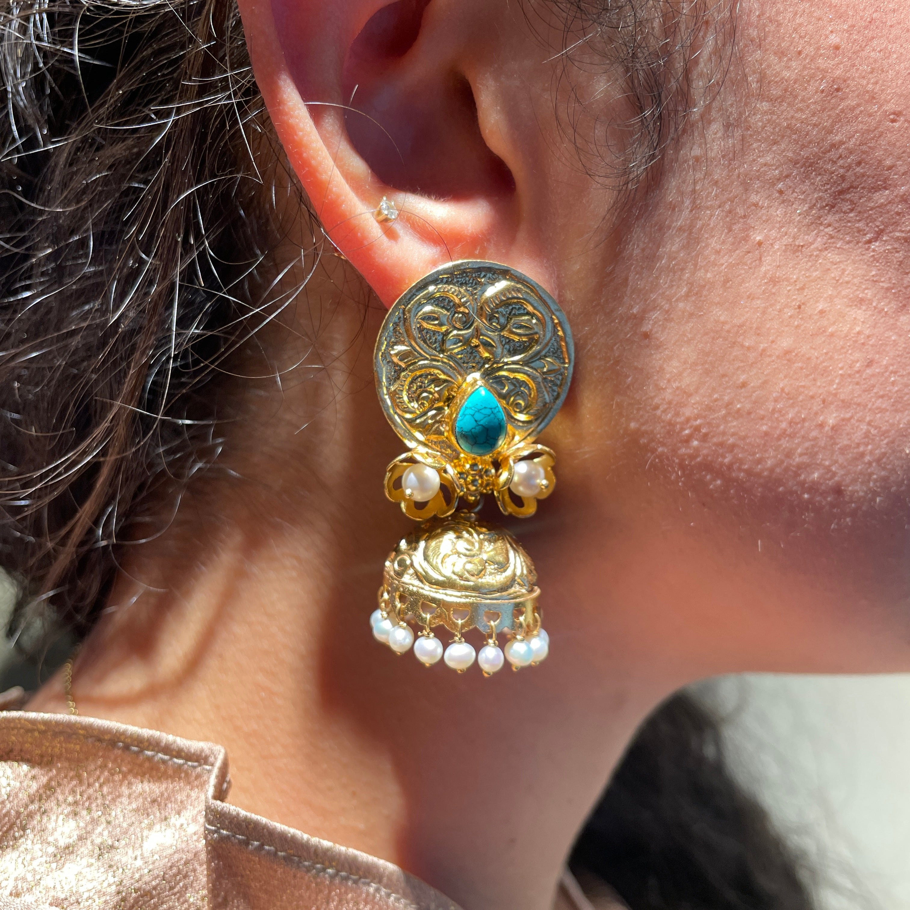 Kathakali Elegance - Turquoise