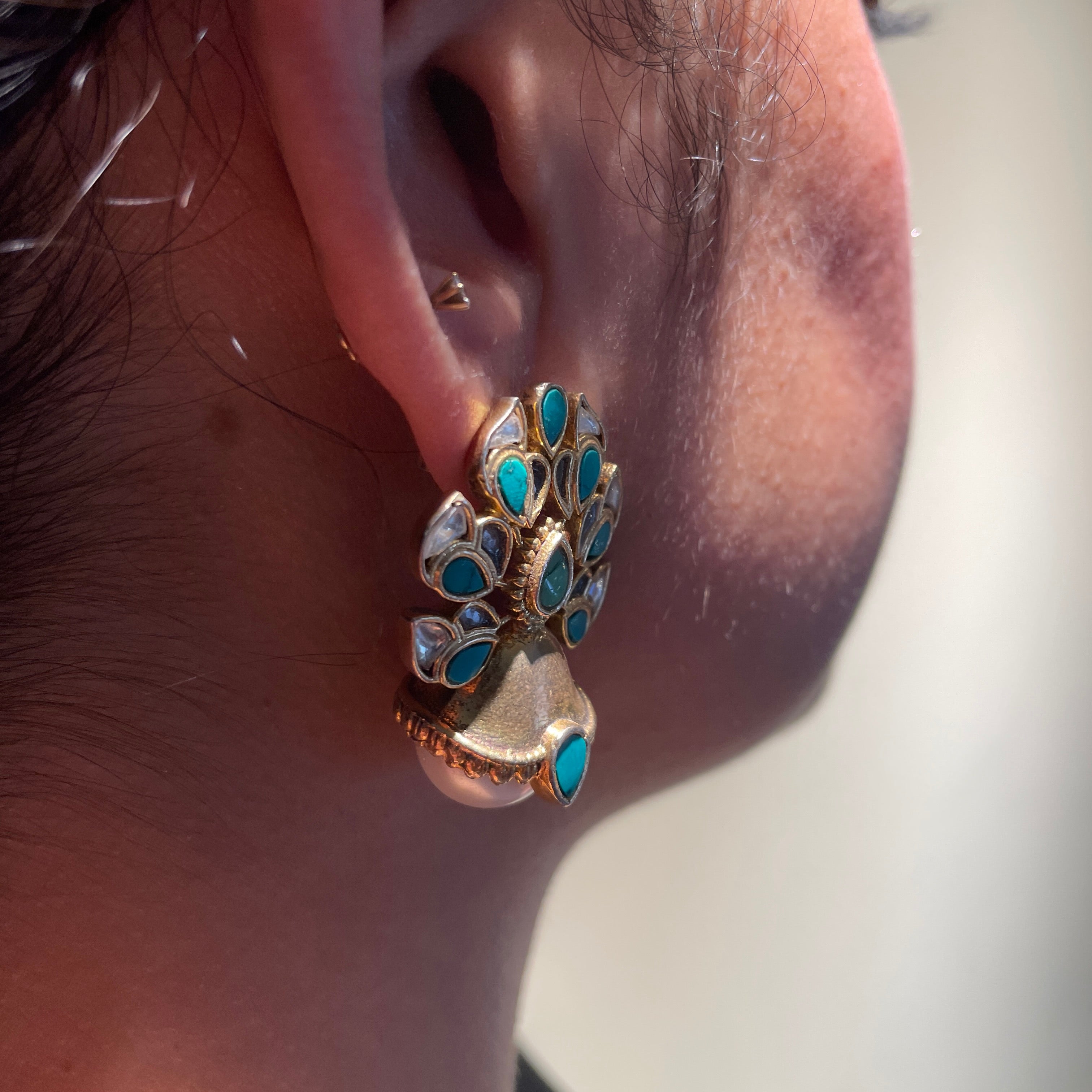 Canopy Bell Earrings - Turquoise