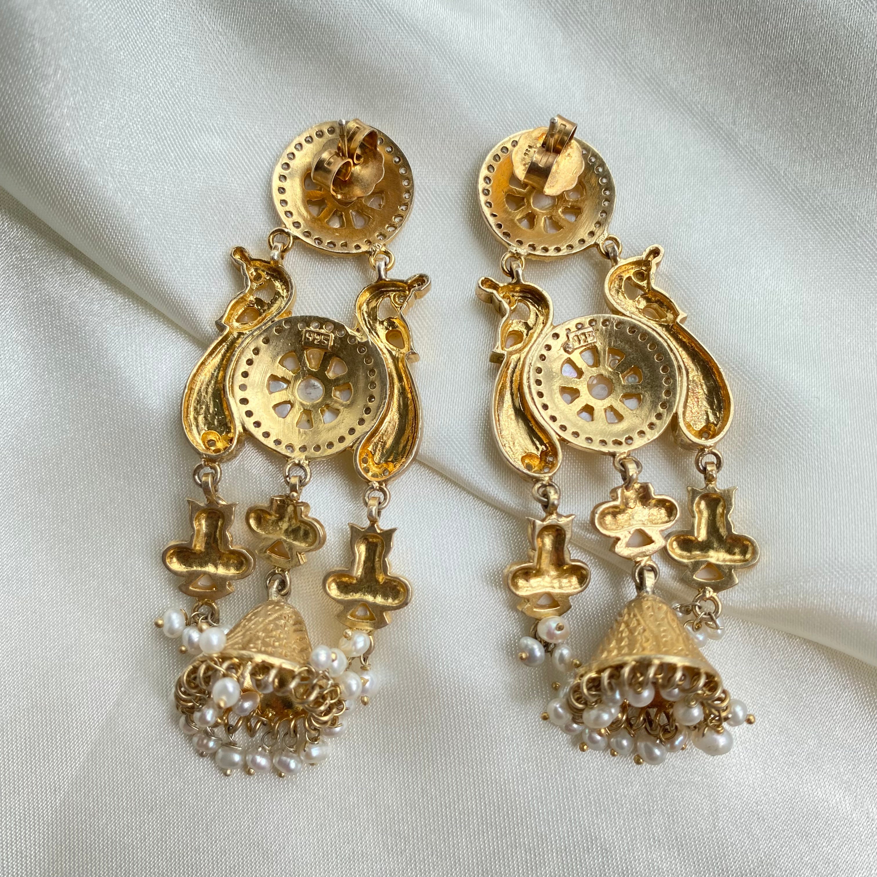 Lustrous Avian Orbs Earring - Mother of Pearl