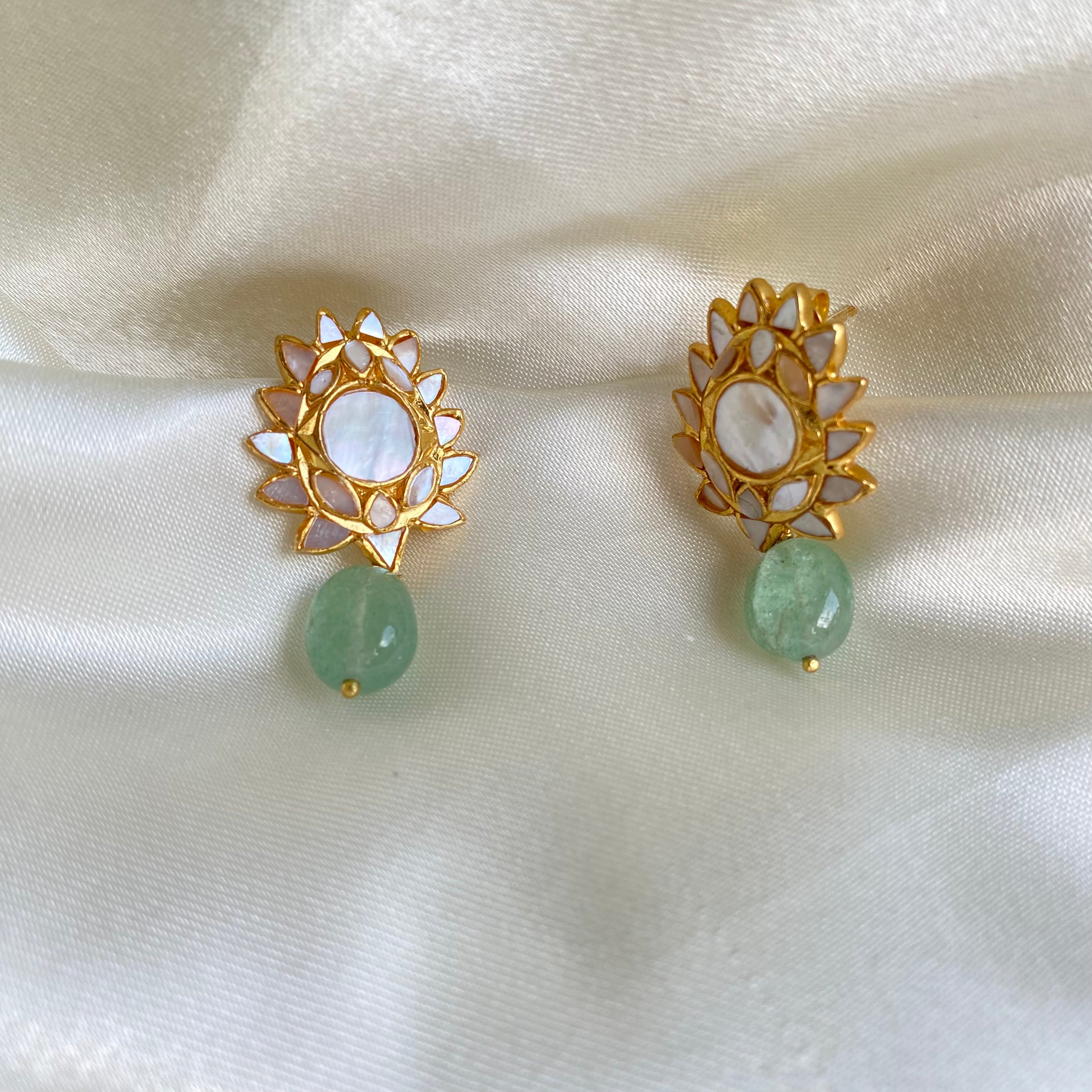 Petite Green Drop Earrings