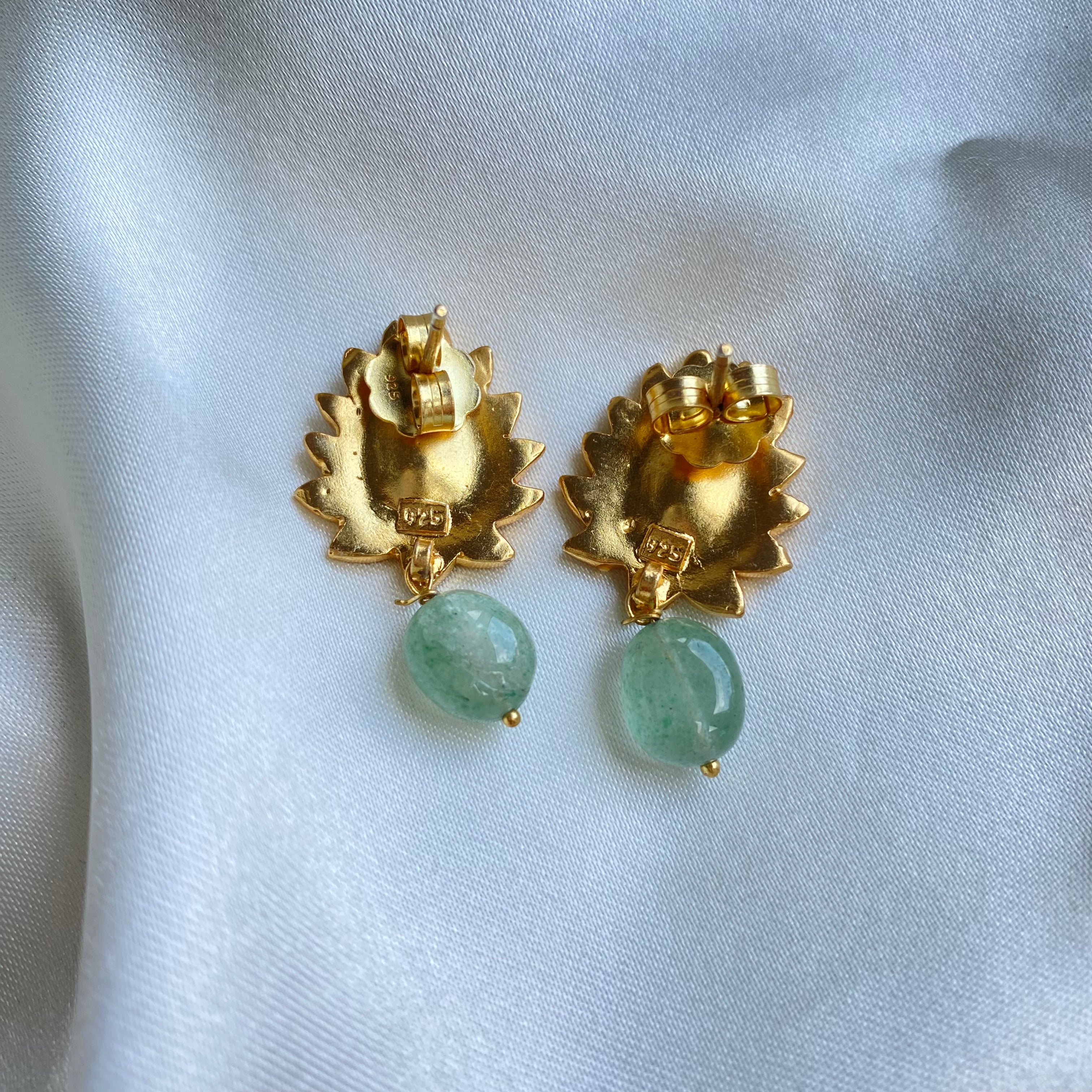 Petite Green Drop Earrings