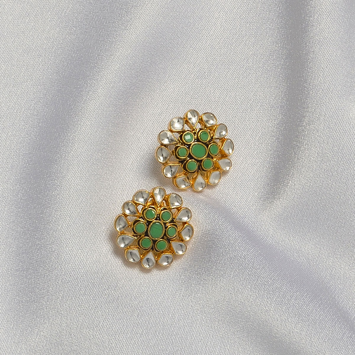 Mint Green Pastel studs - Summer festive edit