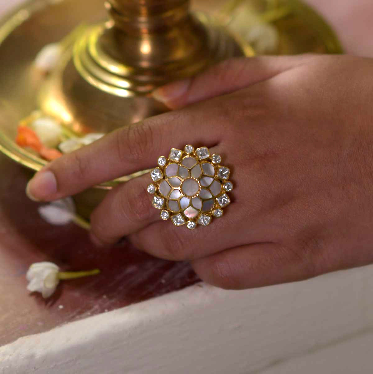 Mother of Pearl Sitara Ring