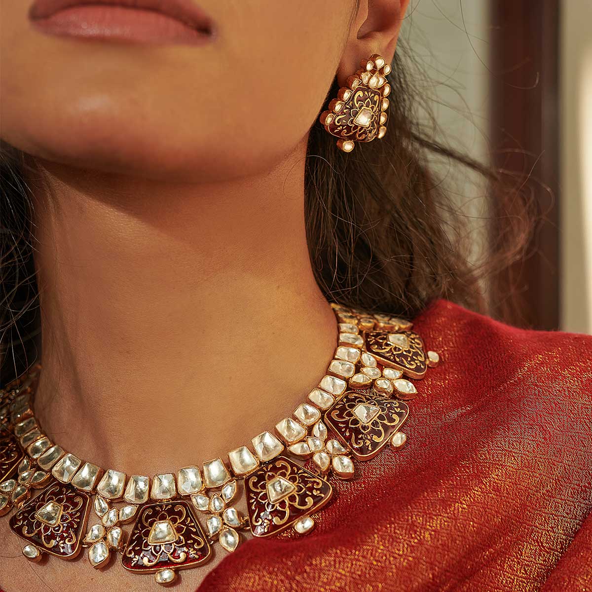 Antique Meenakari necklace