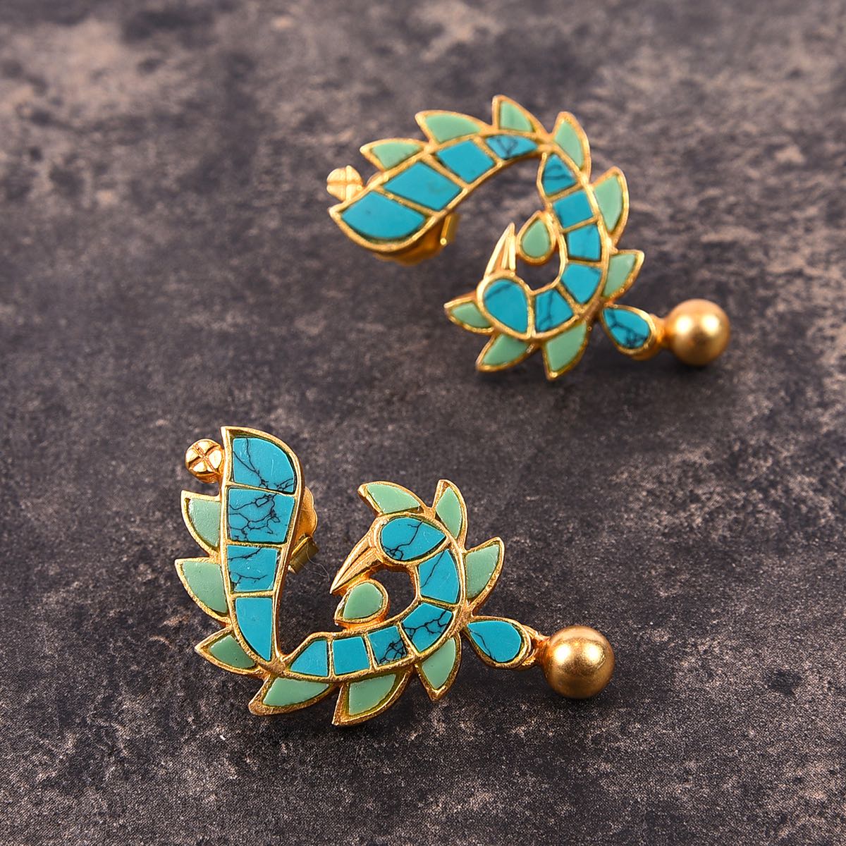 Peacock Studs