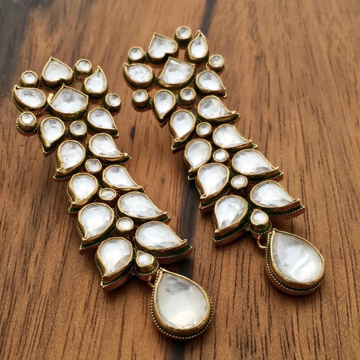 Kundan Long Earrings